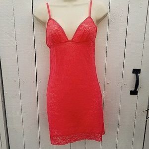 Victoria's Secret Coral Lace Chemise